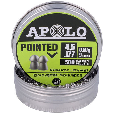 Apolo Pointed 4.5 mm shot, 500 rounds. 0.60g/9.0gr (19101)