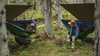 Lesovik Draka hammock with Sneka suspension - Treetop green