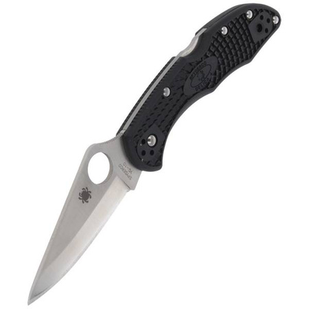 Spyderco Delica 4 FRN Black Plain Folding Knife (C11PBK)