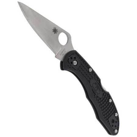 Spyderco Delica 4 FRN Black Plain Folding Knife (C11PBK)