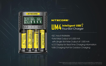 Battery charger - Nitecore UM4