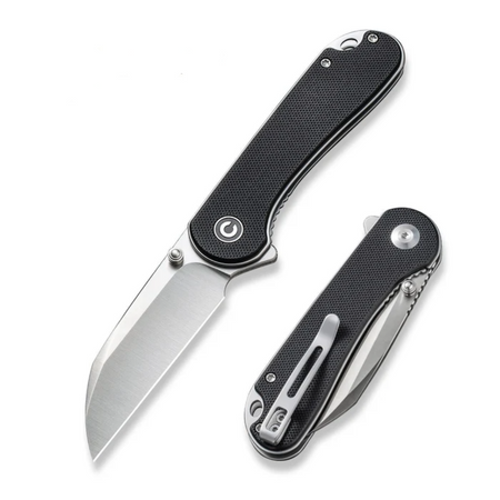 Civivi Elementum Wharncliffe Black G10, Satin Nitro-V Folding Knife (C18062AF-1)