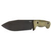 LionSteel Green Canvas Micarta, Old Black CPM 3V by Molletta (T6B 3V CVG) knife