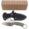 LionSteel H1 Karambit Canvas Green, Stone Washed Blade (H1 CVG) Knife