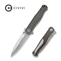 Civivi RS71 Ivory/Black G10 folding knife, Satin Nitro-V by Robert Saniscalchi (C23025-1)