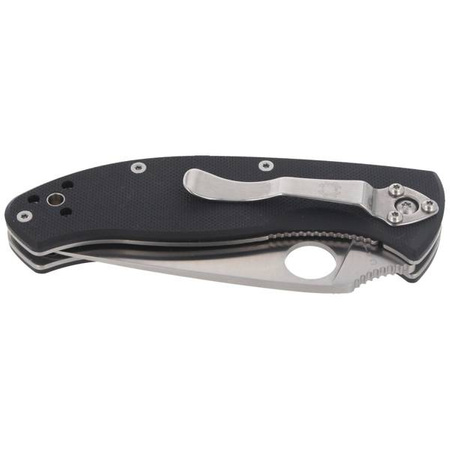 Spyderco Tenacious G-10 Black Combination Folding Knife (C122GPS)