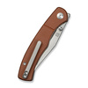 Civivi Clingman Brown Canvas Micarta Folding Knife, Black Stonewashed Nitro-V by Taylor Martin Best Damn EDC (C23065-3)