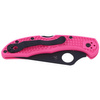 Spyderco Delica 4 FRN Pink, Black Blade Plain Folding Knife (C11FPPNS30VBK)