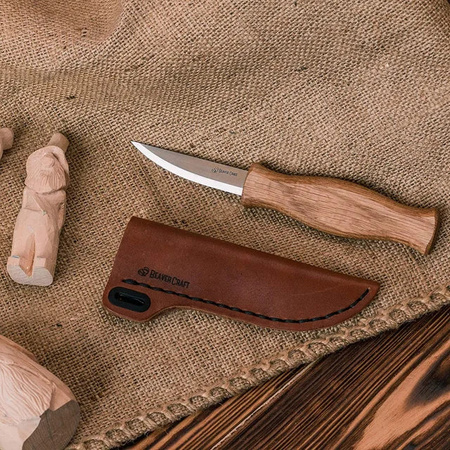 Carving knife with leather scabbard - BeaverCraft C4S