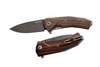 LionSteel KUR Santos Wood Folding Knife, PVD Stonewash Sleipner by Molletta (KUR BST)