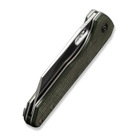 Civivi Nugz Green Canvas Micarta Folding Knife, Satin 14C28N by Matthew Wehrwein (C23060-2)