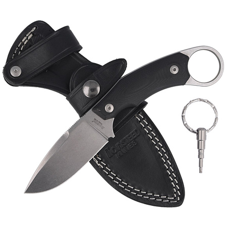 LionSteel H2 Karambit G10 Black, Stone Washed Blade (H2 GBK) knife