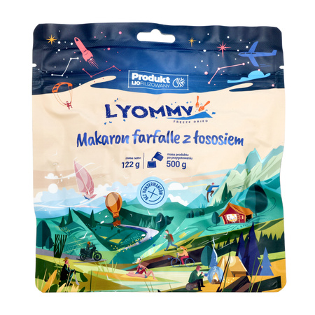 Lyommy - Freeze-dried food Pasta farfalle with salmon 500 g