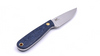 Brisa Necker 70 Flat knife - Blue Jeans Micarta - Leather scabbard