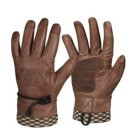 Helikon Woodcrafter leather gloves - brown