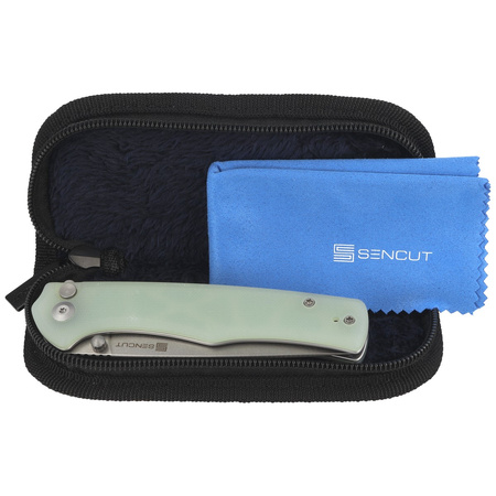 Sencut Crowley Natural G10, Stonewashed D2 Folding Knife (S21012-1)