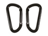 BCB carabiner 8 mm - black - 2 pcs.