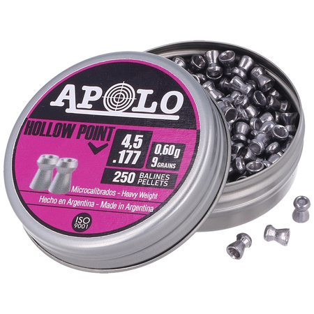 Apolo Hollow Point 4.5 mm shotgun shell, 250 rounds. 0.60g/9.0gr (19201)