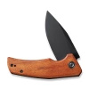 Civivi Regulatron Guibourtia Wood Folding Knife, Black Stonewashed Nitro-V (C23006-3)
