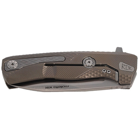 LionSteel ROK Titanium Bronze, Satin Blade Folding Knife (ROK B)