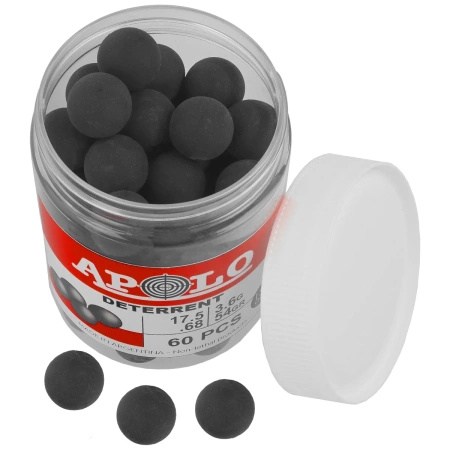 Apolo - Deterrent Semi Soft rubber bullets .68 cal, 3.60 g, 60 pcs.
