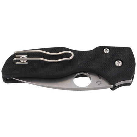 Spyderco Lil' Native G-10 Black Compression Lock Plain Folding Knife (C230GP)