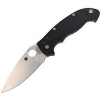Spyderco Manix 2 XL G-10 Black Plain Folding Knife (C95GP2)