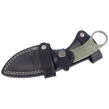 LionSteel H2 Karambit Canvas Green, Stone Washed Blade (H2 CVG) knife