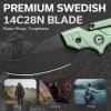 Civivi Typhoeus Green Aluminum, Black Stonewashed 14C28N (C21036-4) knife