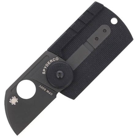 Spyderco Dog Tag Folder Knife CF/G-10 Laminate Black (C188CFBBKP)