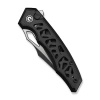 Civivi Anaaki Black Aluminum, Black Stonewashed/Satin Nitro-V Folding Knife (C24039-1)