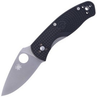 Spyderco Persistence Lightweight Folding Knife, Black FRN, Satin Plain (C136PBK)