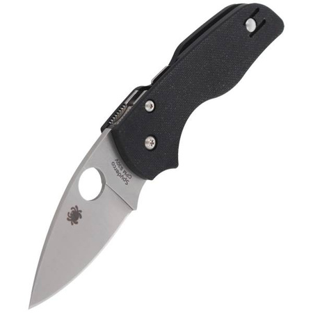 Spyderco Lil' Native G-10 Black Compression Lock Plain Folding Knife (C230GP)