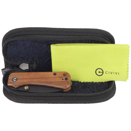 Civivi Baby Banter Cuibourtia Wood knife, Black Stonewashed Nitro-V by Ben Petersen (C19068SB-2)