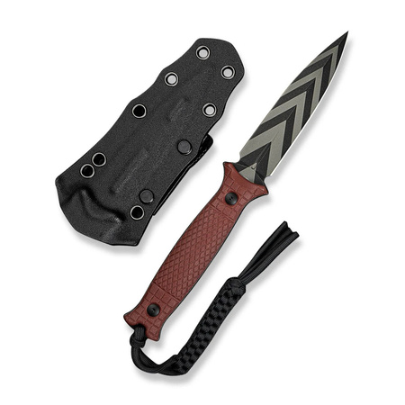 Civivi Perfrico Burgundy G10, Black / Gray Striped 14C28N knife (C23026-3)