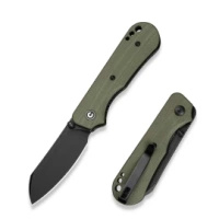 Civivi Crabby OD Green G10 Folding Knife, Black Stonewashed 14C28N by Ken Onion Jr. (C24055-1)