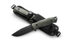 LionSteel Green Canvas, Black Blade (M5B CVG) Knife