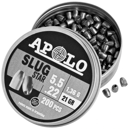 Apolo Slug Star 21 5.5 mm shotgun shell, 200 rounds. 1.36g/21.0gr (19312)