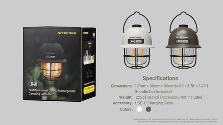 Nitecore LR40 camping lamp - white