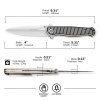 Civivi RS71 Ivory/Black G10 folding knife, Satin Nitro-V by Robert Saniscalchi (C23025-1)