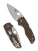 Spyderco Lil' Native Back Lock Sprint Run Brown G-10 Folding Knife, Stonewashed CPM 15V by Eric Glesser (C230MBGPBN15V)