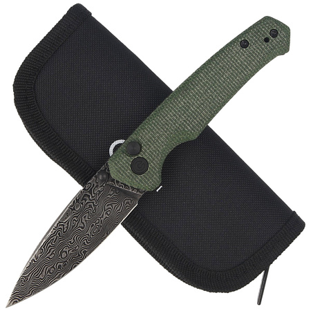 CIVIVI Altus Green G10, Black Damascus knife (C20076-DS1)