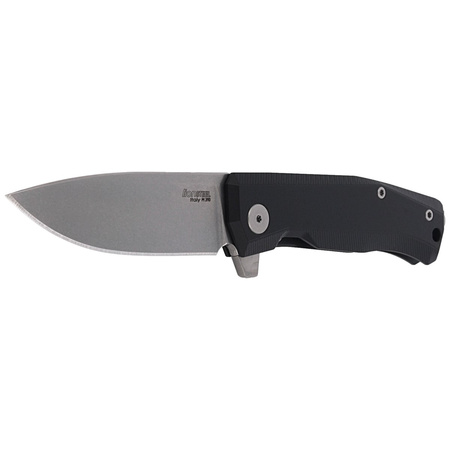 LionSteel Myto Black Aluminum Folding Knife, Stonewashed (MT01A BS)