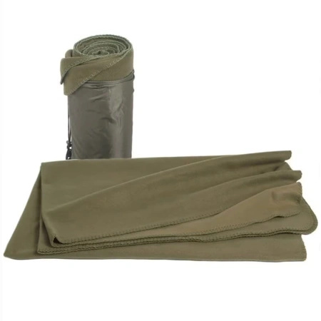 Fleece blanket with cover - Mil-Tec Fleece Blanket - Olive