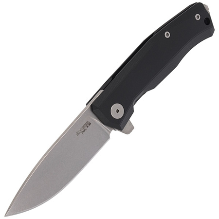 LionSteel Myto Black Aluminum Folding Knife, Stonewashed (MT01A BS)