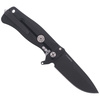 LionSteel SR Flipper Aluminum Black / Black Blade Folding Knife (SR22A BB)