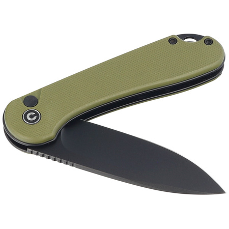 Civivi Button Lock Elementum II OD Green G10, Black Stonewashed Nitro-V knife (C18062P-3)