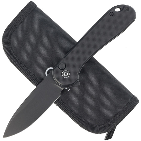 Civivi Button Lock Elementum II Black G10, Black Stonewashed Nitro-V knife (C18062P-1)