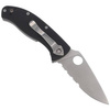 Spyderco Tenacious G-10 Black Combination Folding Knife (C122GPS)