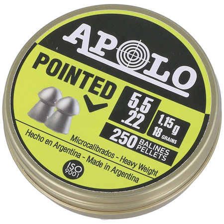 Apolo Pointed 5.52 mm shotgun shell, 250 rounds. 1.15g/18.0gr (19601-2)